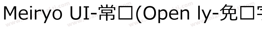 Meiryo UI-常规(Open ly字体转换
